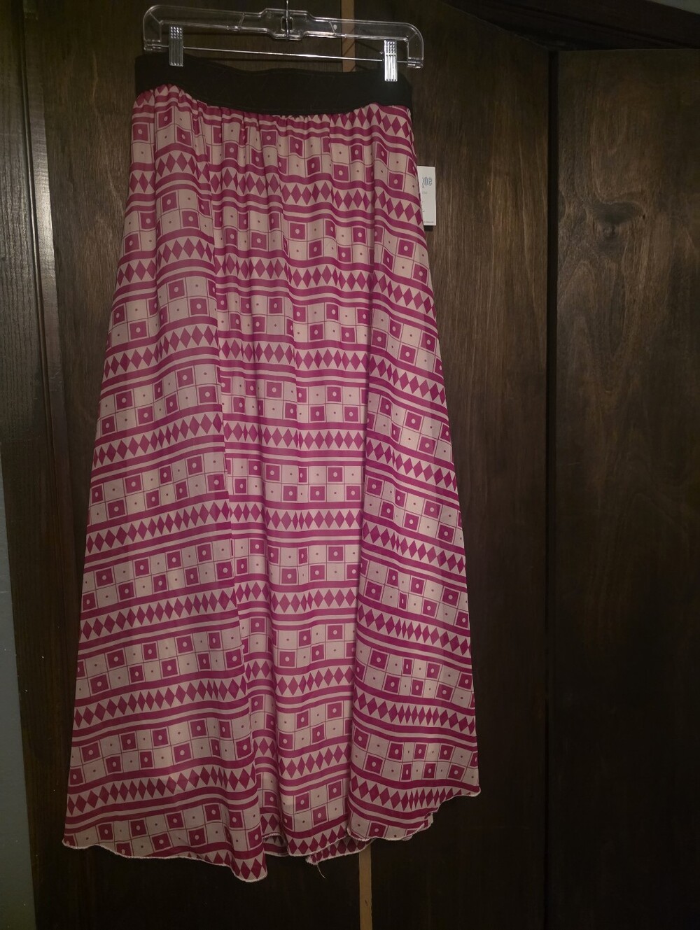 LuLaRoe Pink Geometric Maxi Skirt